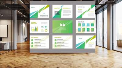 Business Presentation Brochure Guide Design | Powerpoint  Slide Template | Sales Guide Slider Wall mural